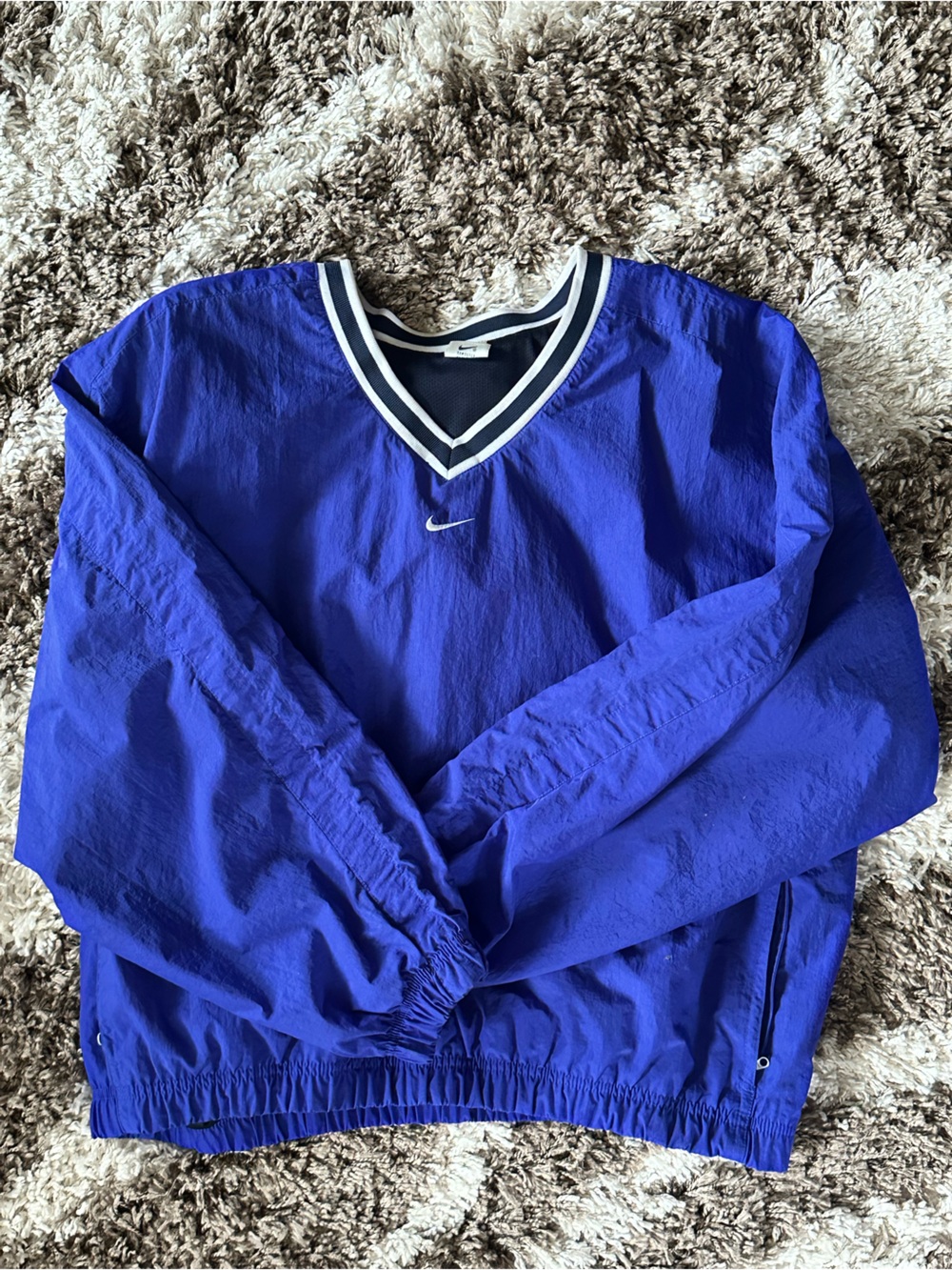 Nike Cobalt Blue Athletic windbreaker with Contrast Trim